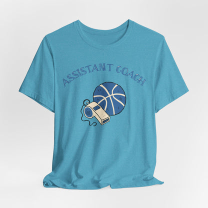 Assistant Coach Basketball T-Shirt | Whistle & Ball Tee | Perfect Coach Gift