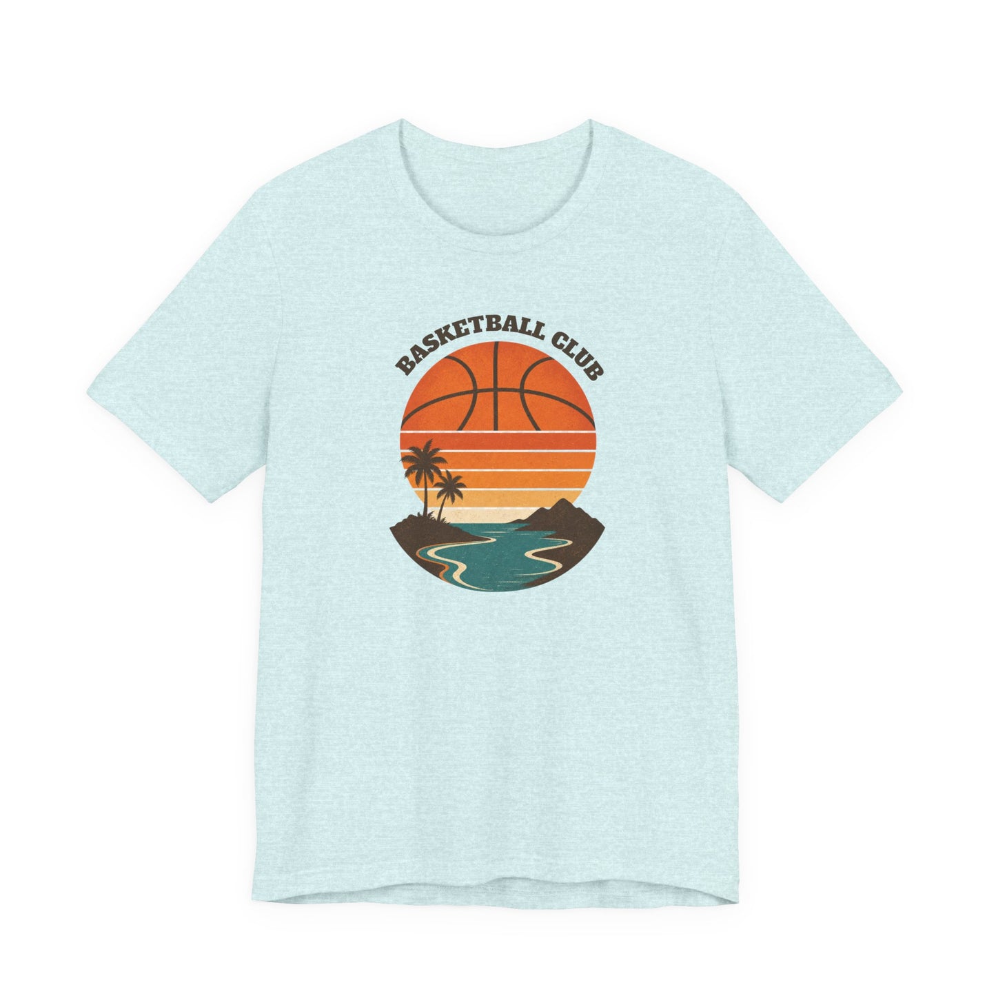 Retro Basketball Club Sunset T-Shirt | Vintage Hoops Tee | Perfect Gift