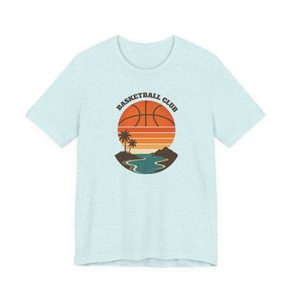Retro Basketball Club Sunset T-Shirt | Vintage Hoops Tee | Perfect Gift