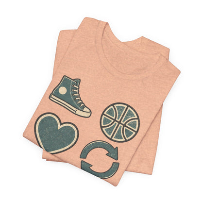 Live Hoop Repeat Basketball T-Shirt | Vintage Hooper Tee | Perfect Gift for Court Players