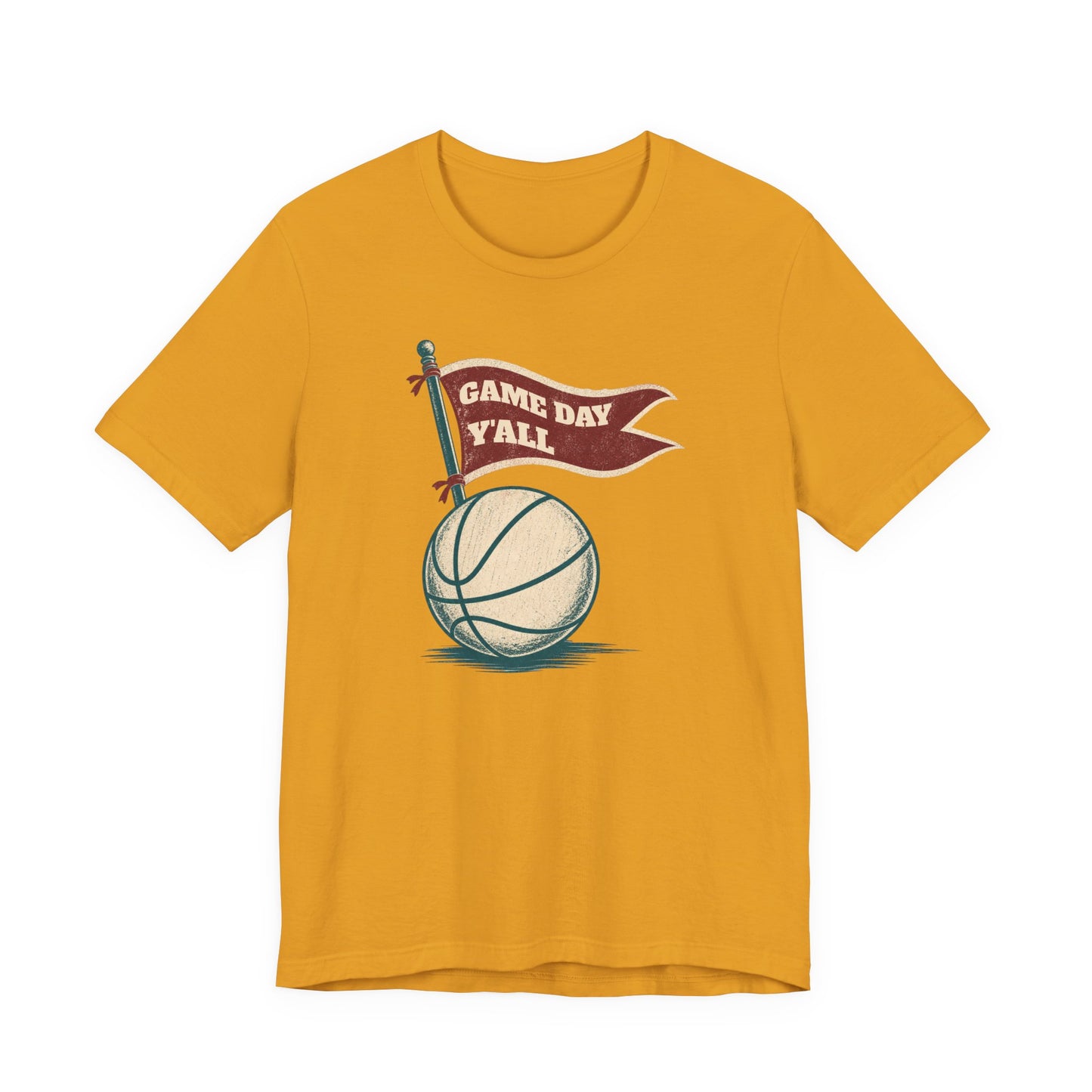 Game Day Y'all Basketball T-Shirt | Vintage Flag Tee | Perfect Gift for Hoopers