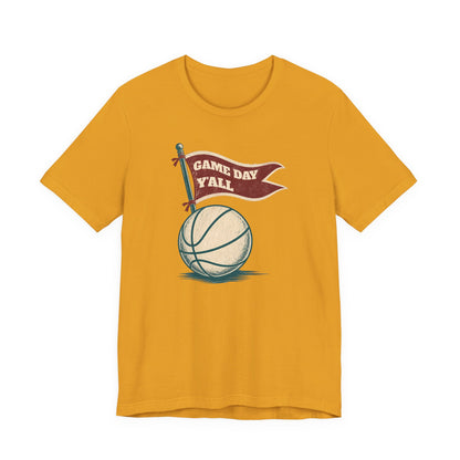 Game Day Y'all Basketball T-Shirt | Vintage Flag Tee | Perfect Gift for Hoopers