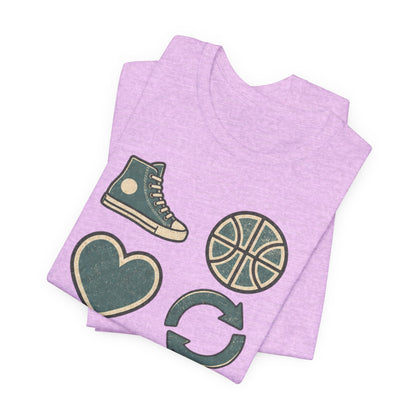 Live Hoop Repeat Basketball T-Shirt | Vintage Hooper Tee | Perfect Gift for Court Players
