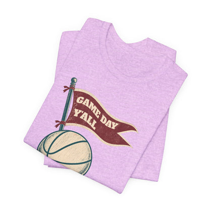 Game Day Y'all Basketball T-Shirt | Vintage Flag Tee | Perfect Gift for Hoopers