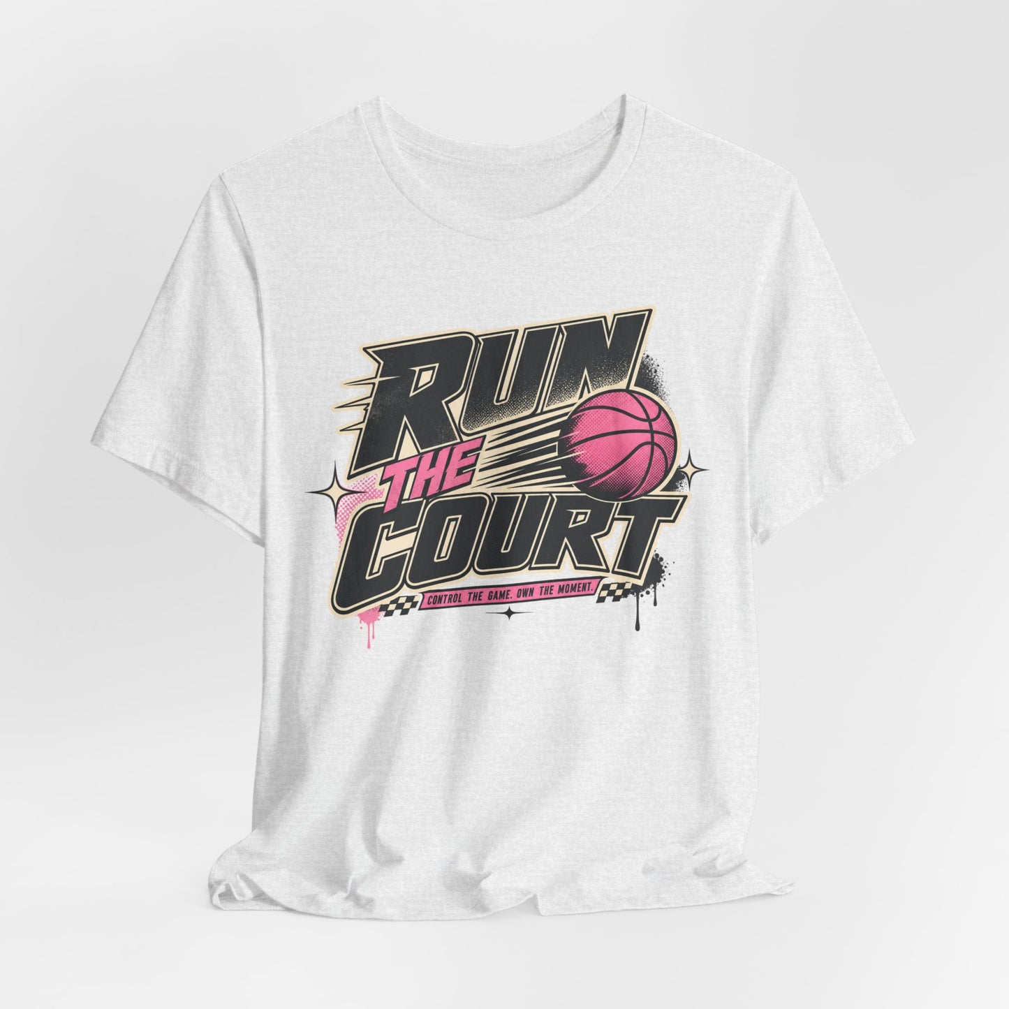 Run The Court Basketball T-Shirt | Women's Hooper Tee | Perfect Gift for Female Players