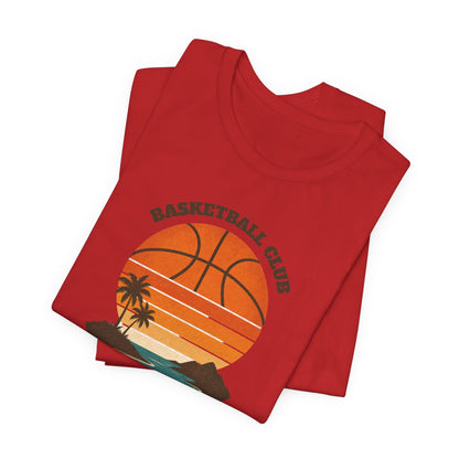 Retro Basketball Club Sunset T-Shirt | Vintage Hoops Tee | Perfect Gift
