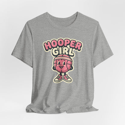 Hooper Girl Basketball T-Shirt | Retro Cartoon Tee | Perfect Gift for Female Players