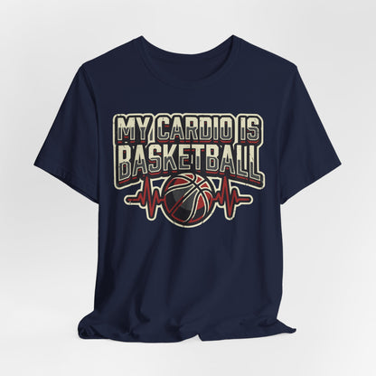 My Cardio is Basketball Heartbeat T-Shirt | Funny Hooper Tee | Gift for Players