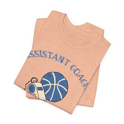 Assistant Coach Basketball T-Shirt | Whistle & Ball Tee | Perfect Coach Gift