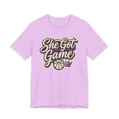 She Got Game Basketball T-Shirt | Women's Hoops Tee | Perfect Gift for Female Players
