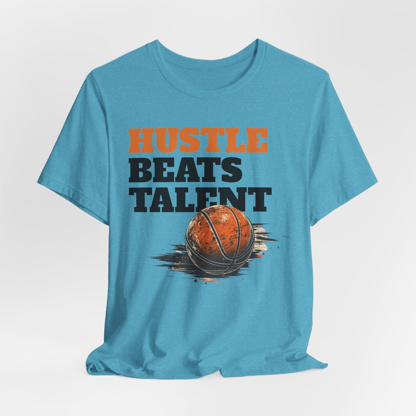 Hustle Beats Talent Basketball T-Shirt | Motivational Hooper Tee | Perfect Gift for Ballers