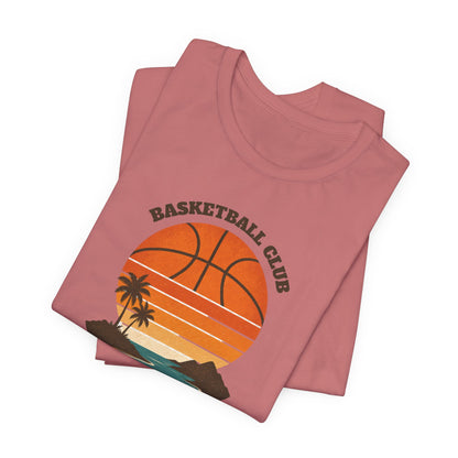 Retro Basketball Club Sunset T-Shirt | Vintage Hoops Tee | Perfect Gift