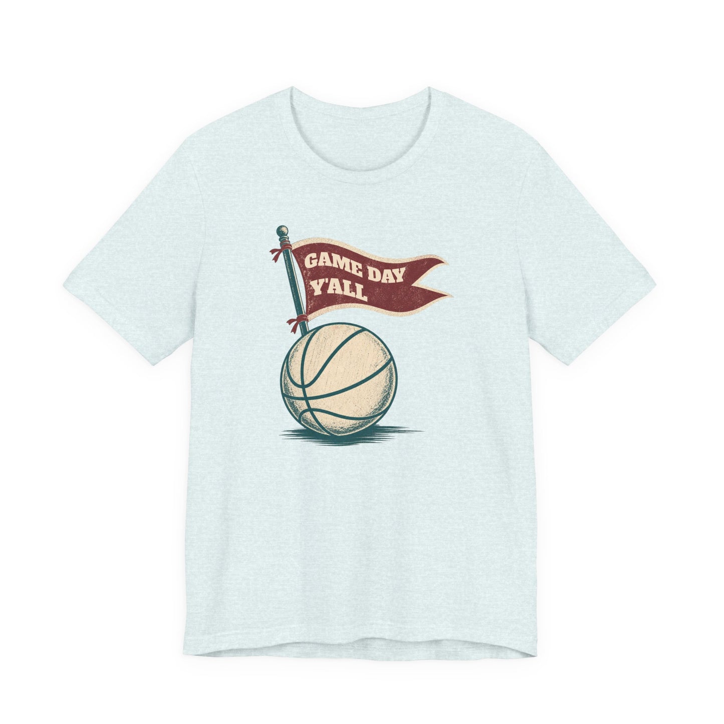 Game Day Y'all Basketball T-Shirt | Vintage Flag Tee | Perfect Gift for Hoopers