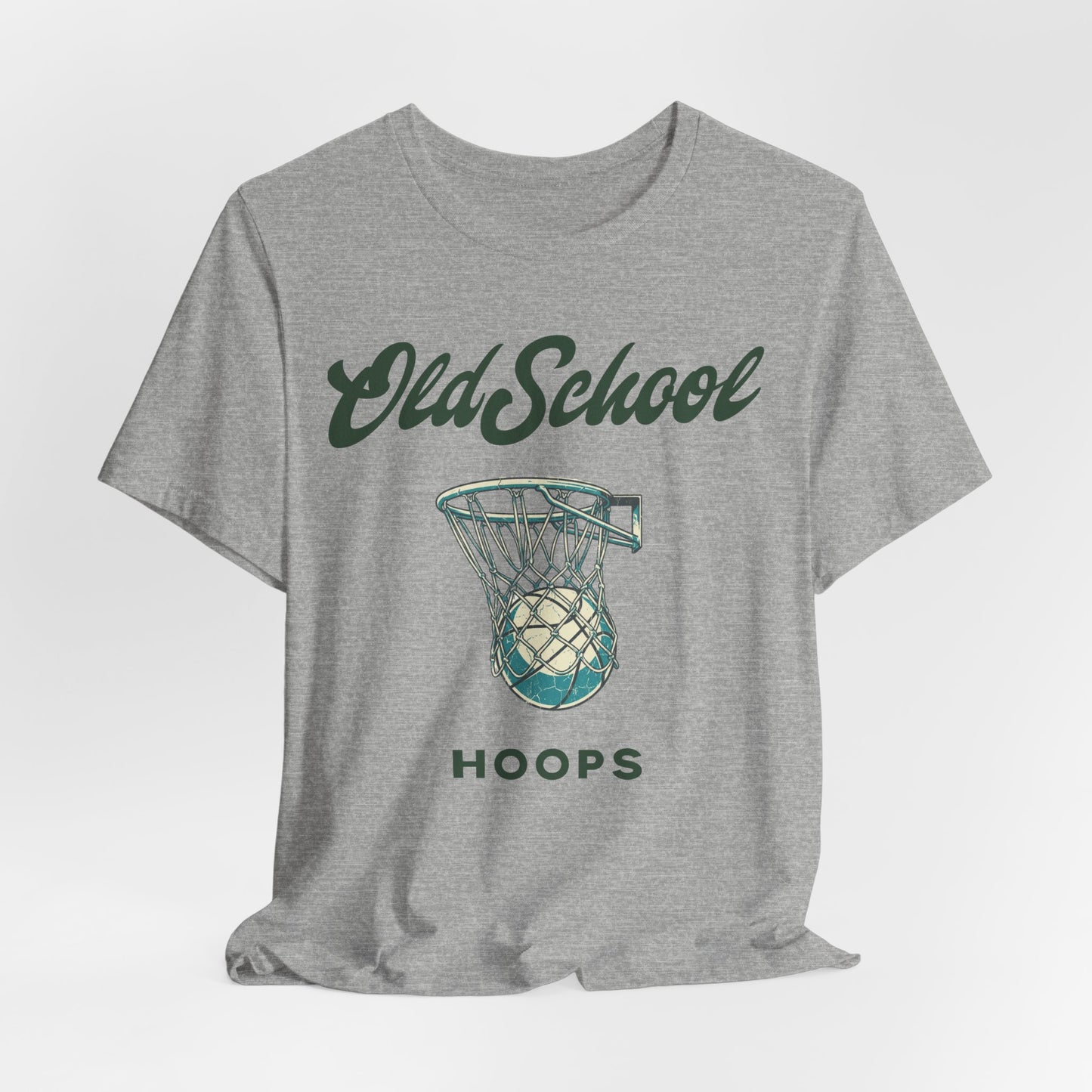 Old School Hoops Basketball T-Shirt | Retro Rim Tee | Geschenk für Baller