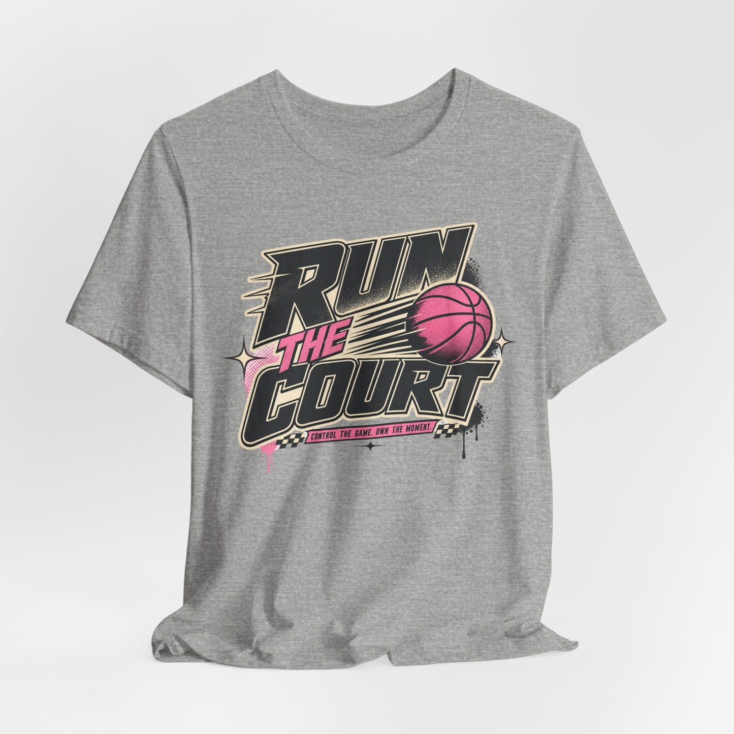 Run The Court Basketball T-Shirt | Women's Hooper Tee | Perfect Gift for Female Players