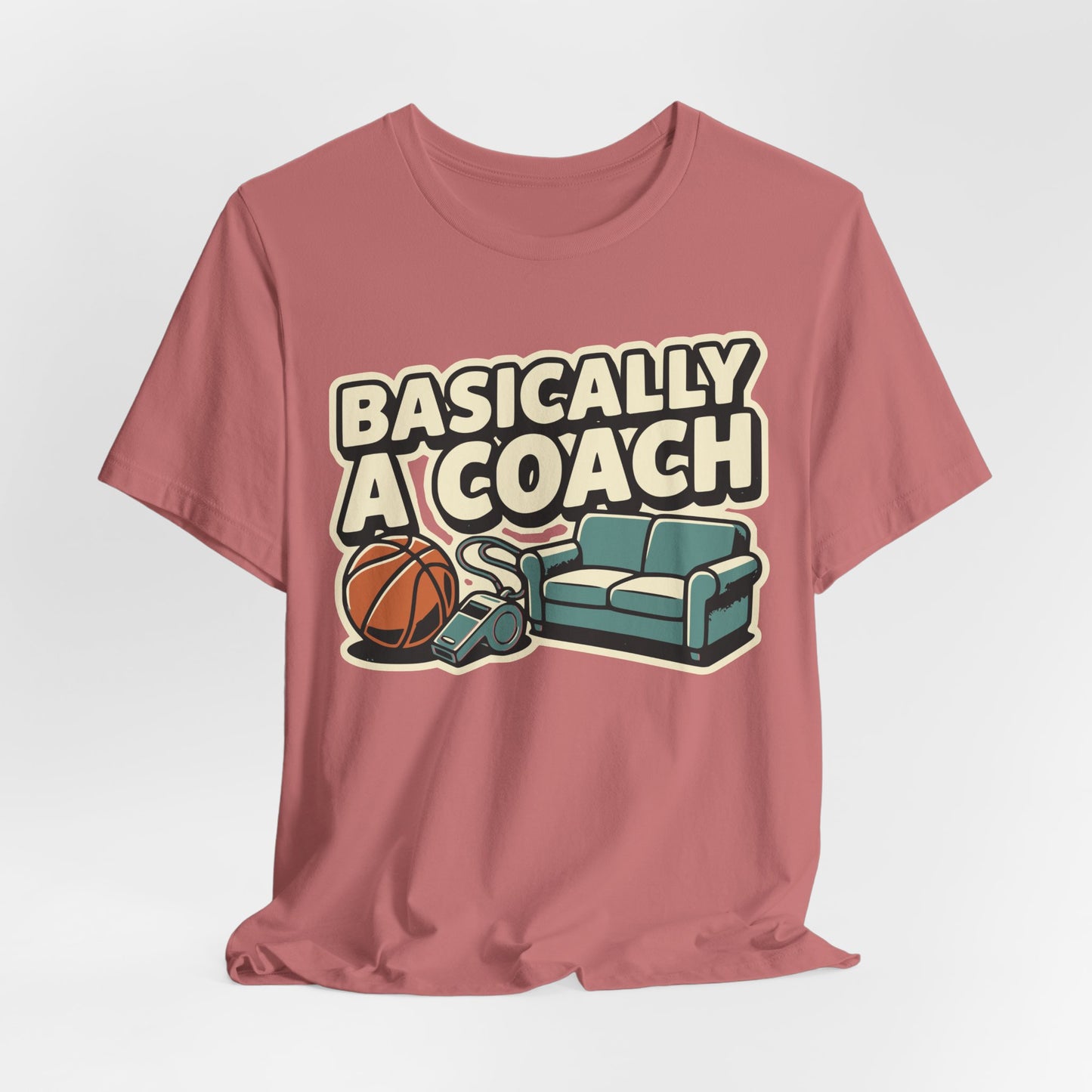 Basically A Coach Basketball T-Shirt | Witziger Hooper Tee | Geschenk für Trainer