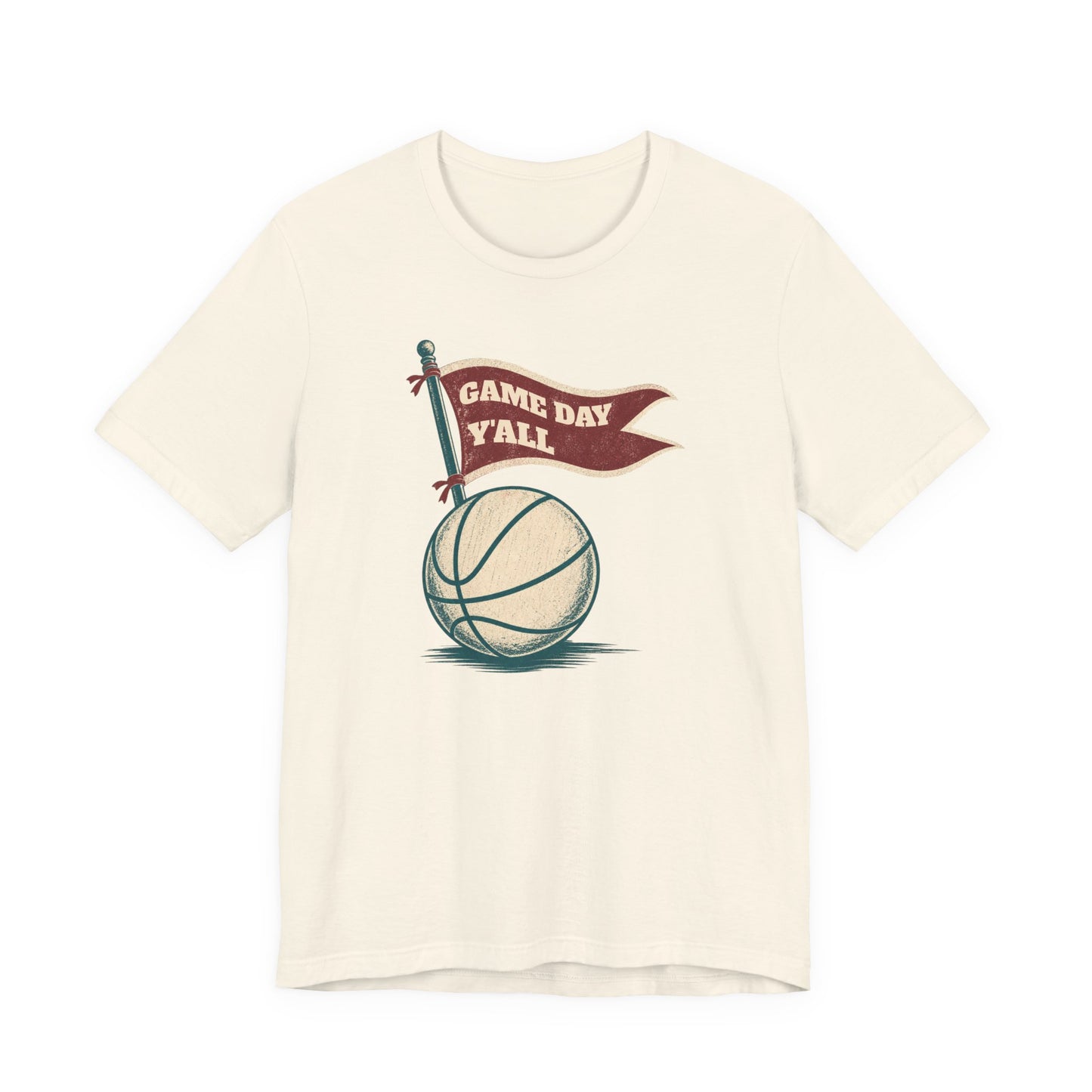 Game Day Y'all Basketball T-Shirt | Vintage Flag Tee | Perfect Gift for Hoopers