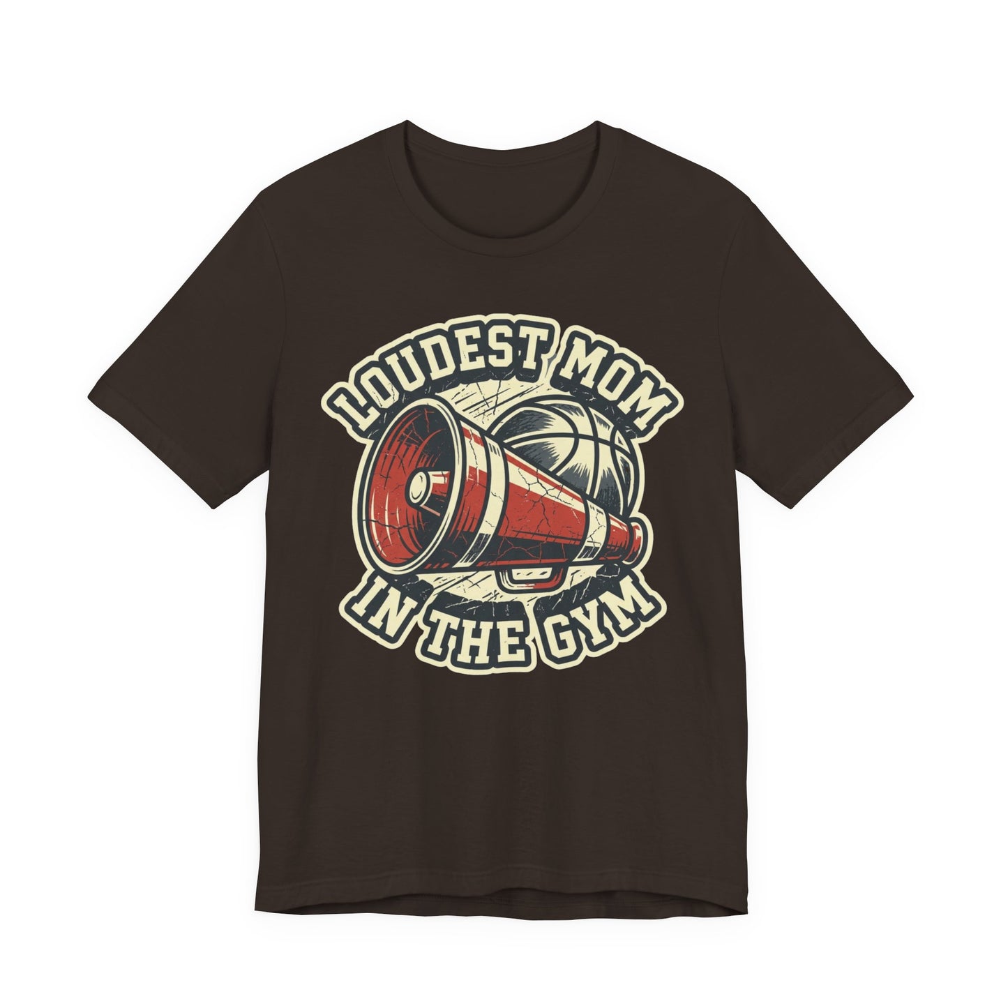 Loudest Mom in the Gym Basketball T-Shirt | Megaphon Tee | Perfektes Geschenk