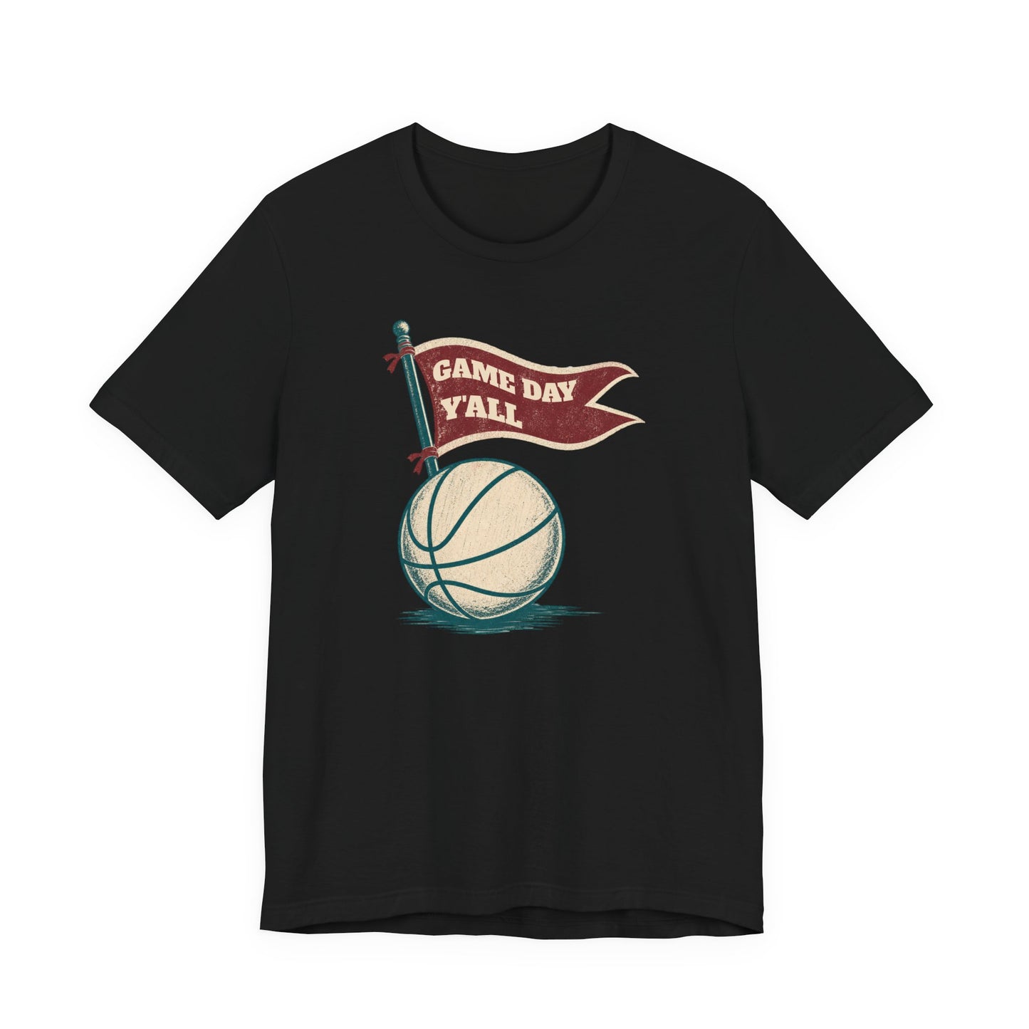 Game Day Y'all Basketball T-Shirt | Vintage Flag Tee | Perfect Gift for Hoopers