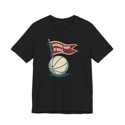 Game Day Y'all Basketball T-Shirt | Vintage Flag Tee | Perfect Gift for Hoopers