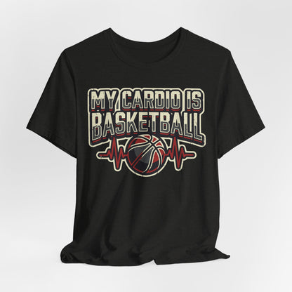 My Cardio is Basketball Heartbeat T-Shirt | Funny Hooper Tee | Gift for Players