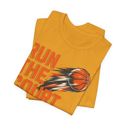 Run The Court Basketball T-Shirt | Motion Hooper Tee | Perfect Gift for Players