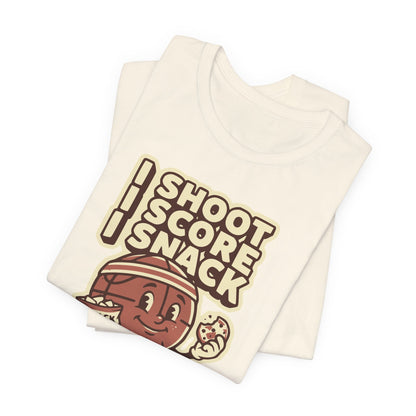 I Shoot I Score I Snack Basketball T-Shirt | Funny Hooper Tee | Gift for Ballers