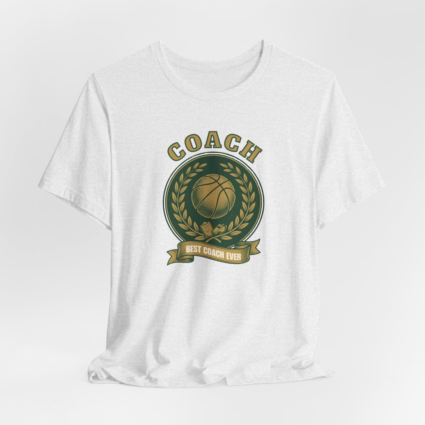 Best Coach Ever Basketball T-Shirt | Coach Crest Tee | Perfect Gift for Coaches
