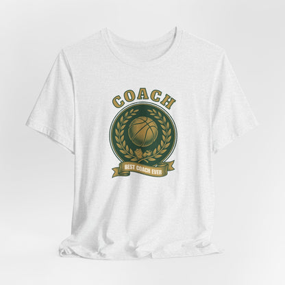 Best Coach Ever Basketball T-Shirt | Coach Crest Tee | Perfect Gift for Coaches