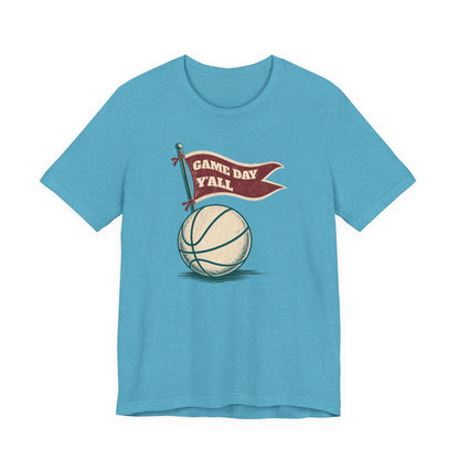 Game Day Y'all Basketball T-Shirt | Vintage Flag Tee | Perfect Gift for Hoopers