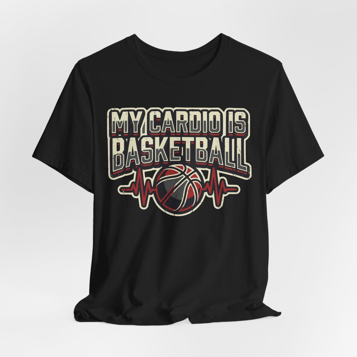 My Cardio is Basketball T-Shirt | Herzschlag Hooper Tee | Geschenk für Spieler