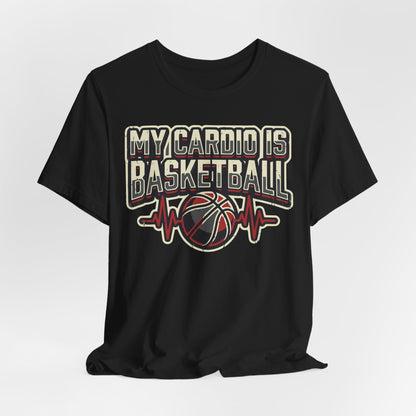 My Cardio is Basketball Heartbeat T-Shirt | Funny Hooper Tee | Gift for Players