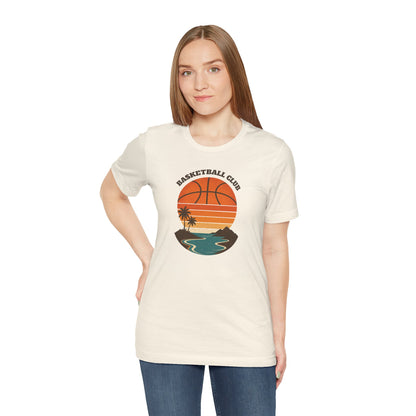 Retro Basketball Club Sunset T-Shirt | Vintage Hoops Tee | Perfect Gift