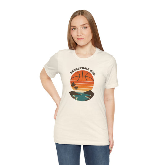 Retro Basketball Club Sunset T-Shirt | Vintage Hoops Tee | Perfect Gift