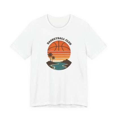 Retro Basketball Club Sunset T-Shirt | Vintage Hoops Tee | Perfect Gift