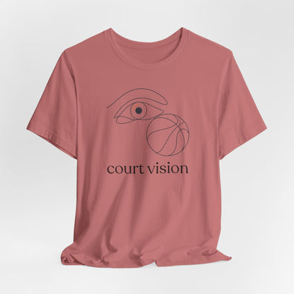 Court Vision Basketball T-Shirt | Minimalist Hooper Tee | Perfect Gift for Players