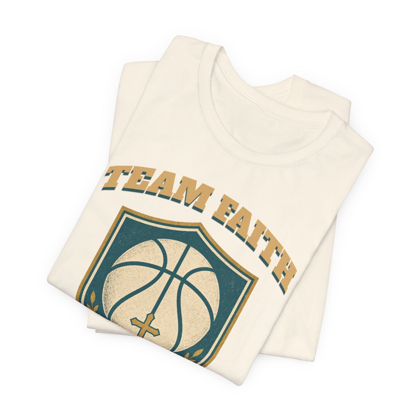 Team Faith Basketball T-Shirt | Cross & Hoops Tee | Spiritual Hoopers Gift