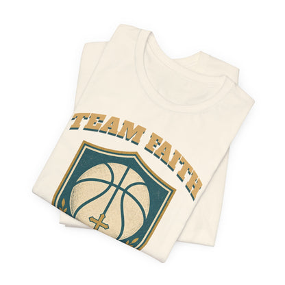 Team Faith Basketball T-Shirt | Cross & Hoops Tee | Spiritual Hoopers Gift