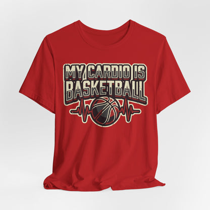 My Cardio is Basketball Heartbeat T-Shirt | Funny Hooper Tee | Gift for Players