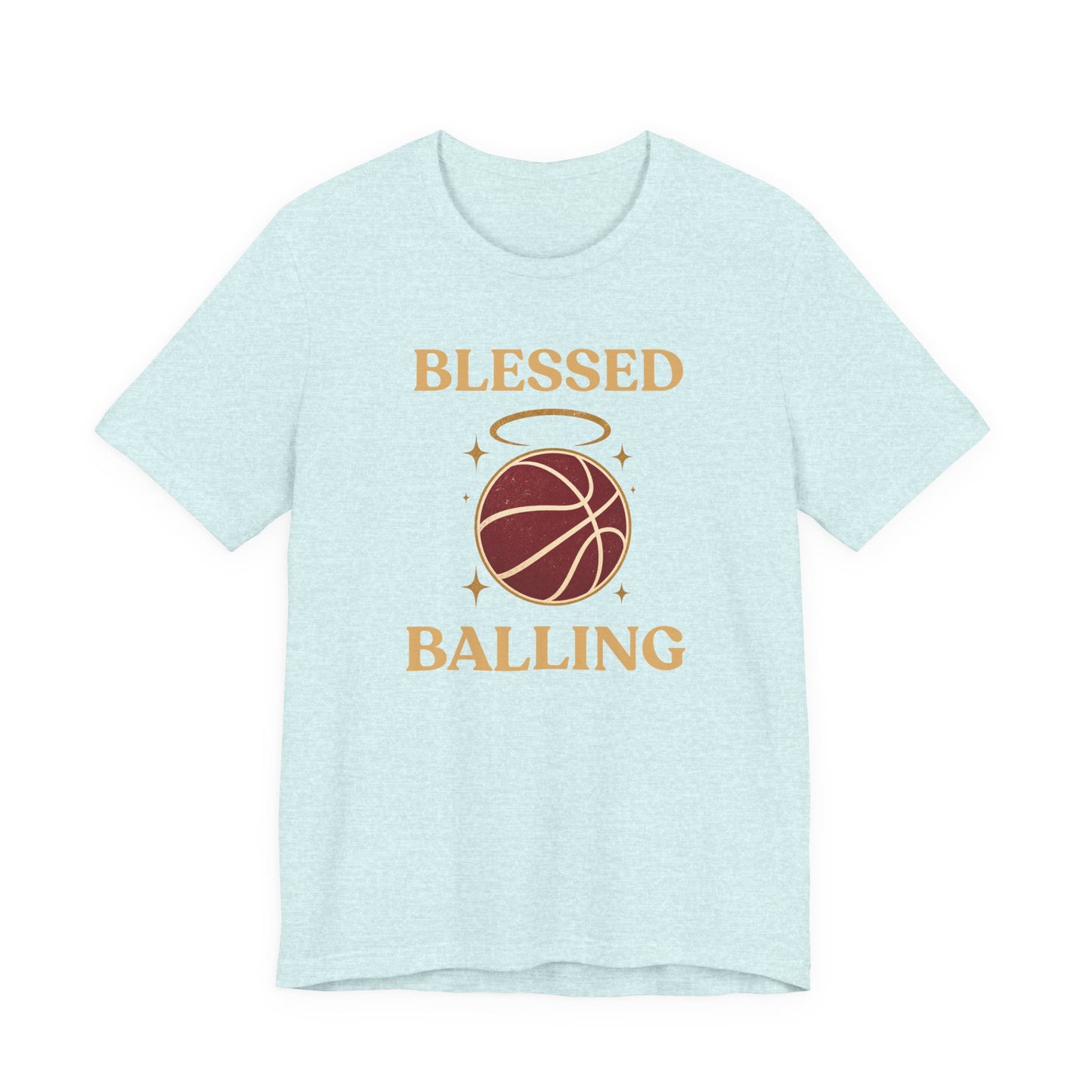 Blessed and Balling Basketball T-Shirt | Faith Halo Tee | Perfect Gift for Hoopers