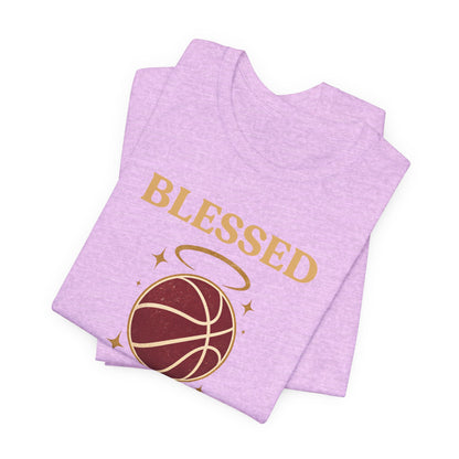 Blessed and Balling Basketball T-Shirt | Faith Halo Tee | Perfect Gift for Hoopers