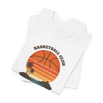 Retro Basketball Club Sunset T-Shirt | Vintage Hoops Tee | Perfect Gift