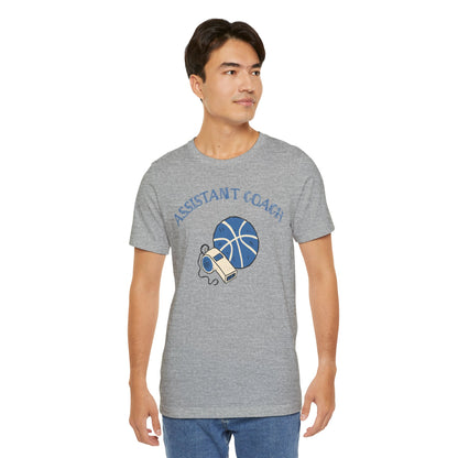 Assistant Coach Basketball T-Shirt | Whistle & Ball Tee | Perfect Coach Gift