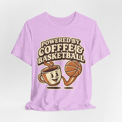 Powered by Coffee & Basketball T-Shirt | Funny Hooper Tee | Perfect Gift
