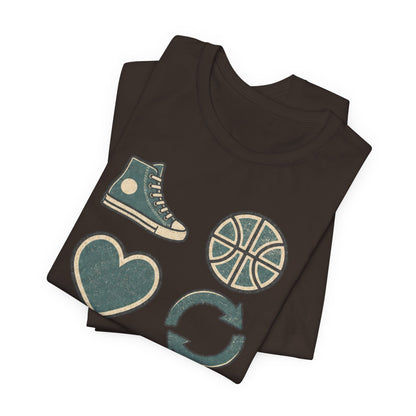 Live Hoop Repeat Basketball T-Shirt | Vintage Hooper Tee | Perfect Gift for Court Players