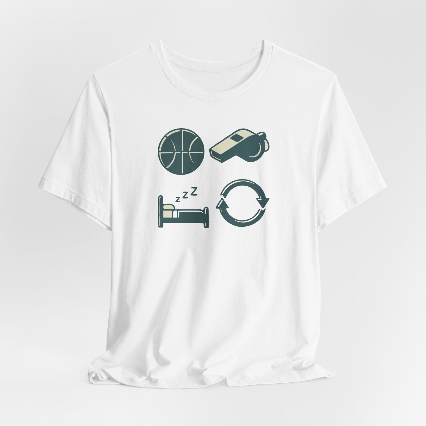 Coach Sleep Repeat Basketball T-Shirt | Hooper's Cycle Tee | Perfect Gift