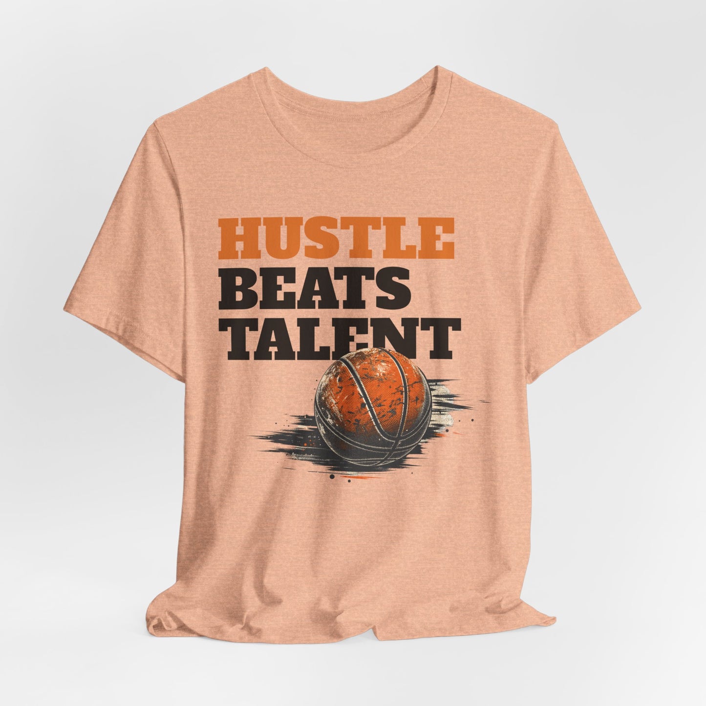 Hustle Beats Talent Basketball T-Shirt | Motivational Hooper Tee | Perfect Gift for Ballers