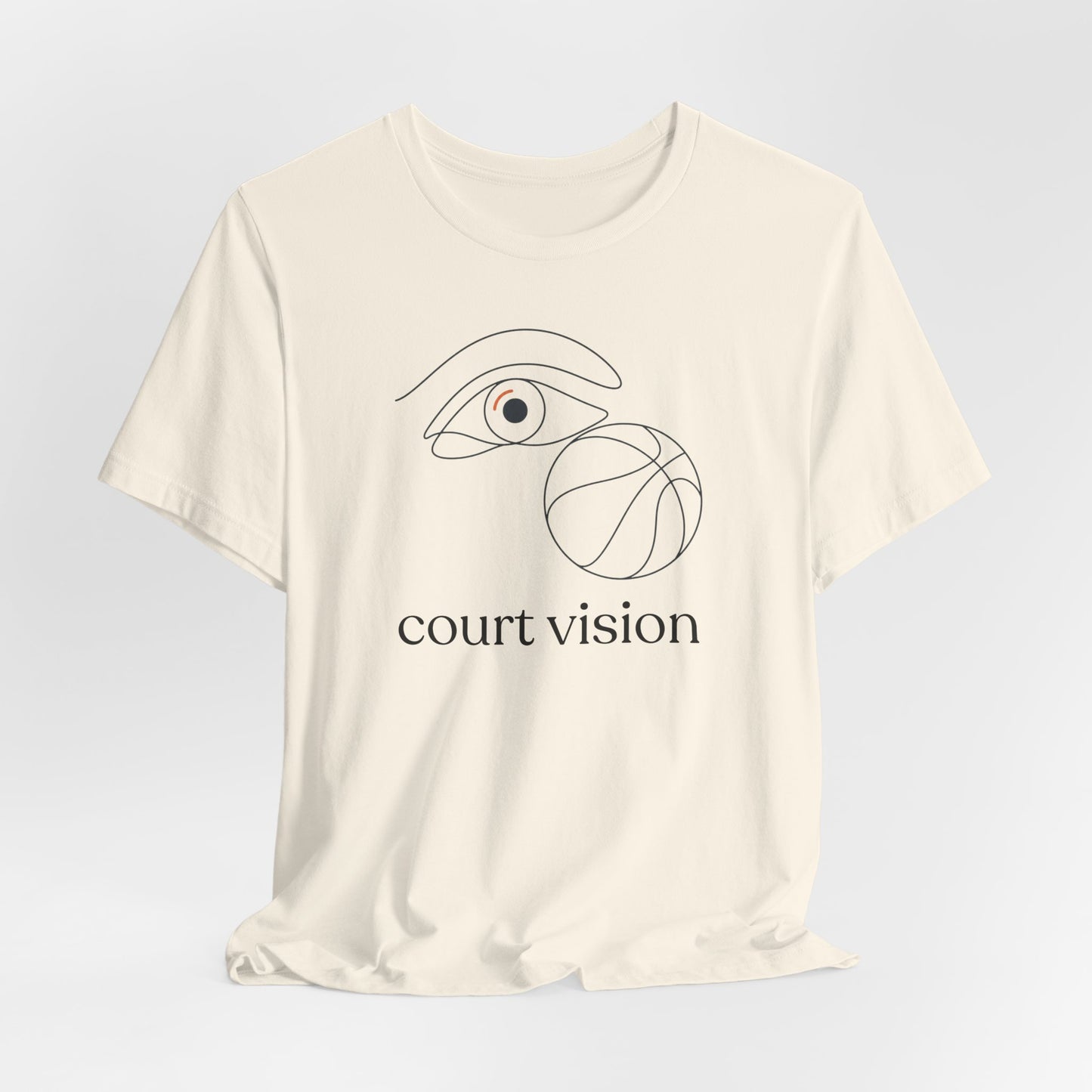 Court Vision Basketball T-Shirt | Minimalist Hooper Tee | Perfect Gift for Players