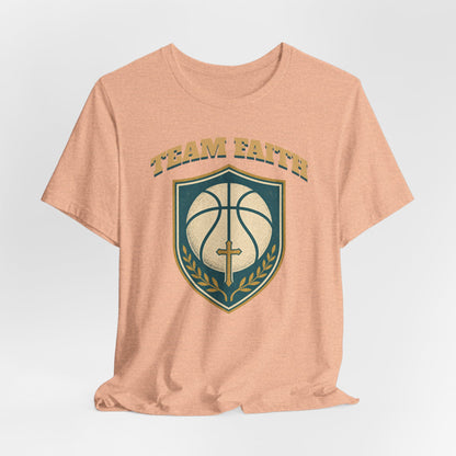 Team Faith Basketball T-Shirt | Cross & Hoops Tee | Spiritual Hoopers Gift