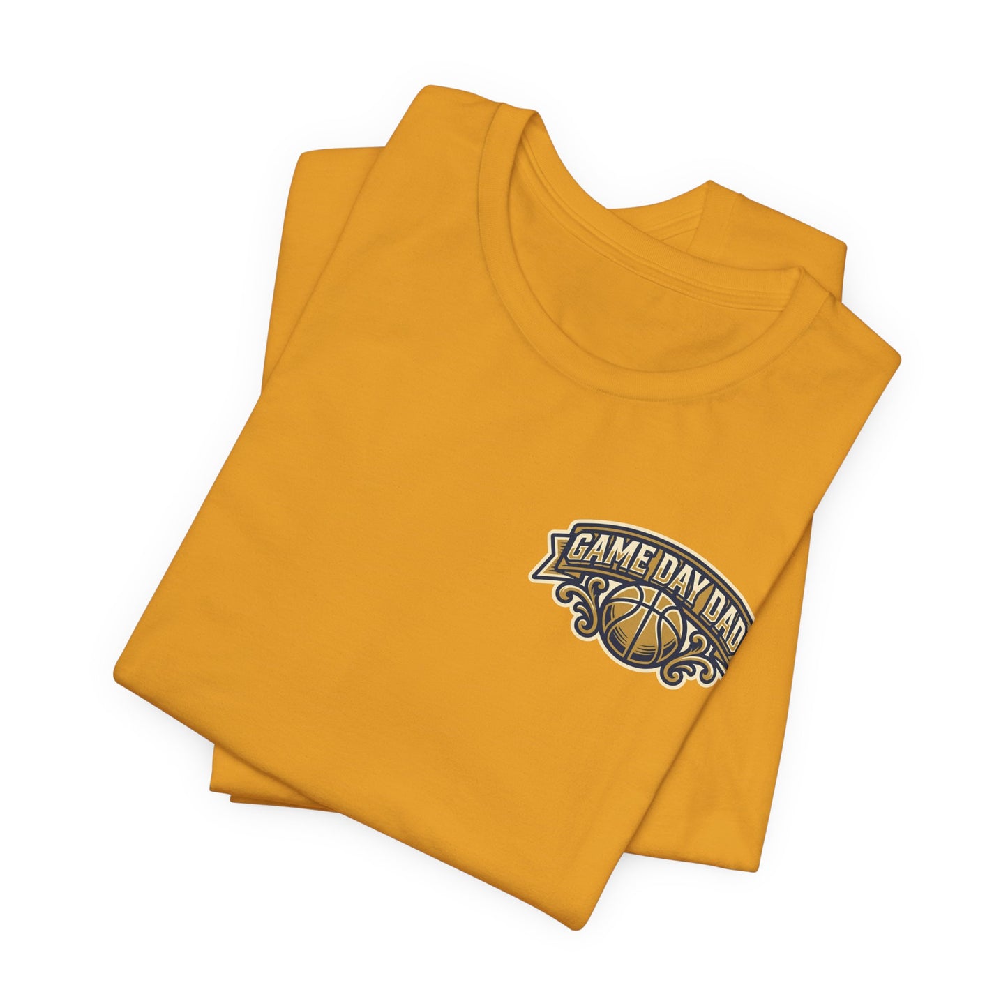 Game Day Dad Basketball T-Shirt | Navy & Gold Hooper Tee | Perfektes Vatertagsgeschenk